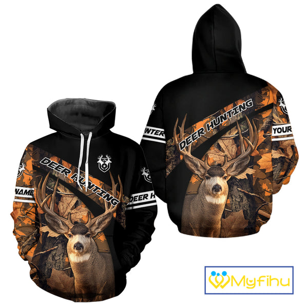 Deer Hunting Orange Camouflage Custom Name Shirts, Personalized Deer Hunting Clothes, Hunting Gifts NBT167