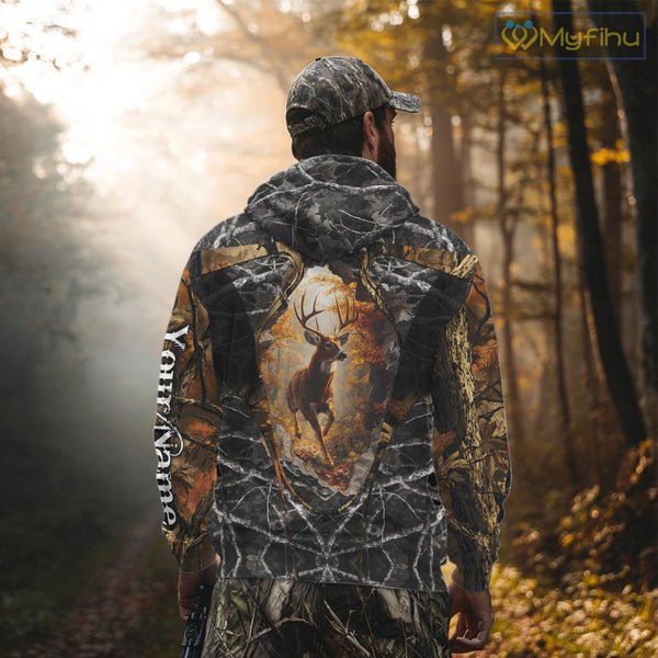 Personalized Deer Hunting 3D All Over Printed Camo Custom Name Shirt, Hunting Gift NBT311