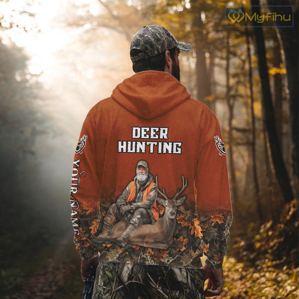 Deer Bow Hunting Camouflage Custom Name Shirt, Personalized Hunting Clothes, Hunting Gifts NBT327