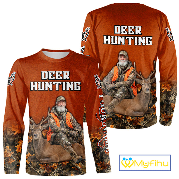 Deer Bow Hunting Camouflage Custom Name Shirt, Personalized Hunting Clothes, Hunting Gifts NBT327