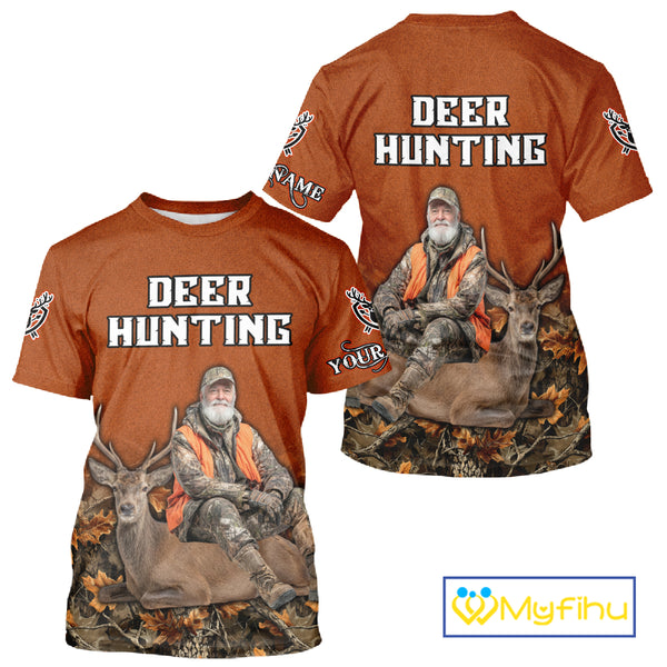 Deer Bow Hunting Camouflage Custom Name Shirt, Personalized Hunting Clothes, Hunting Gifts NBT327