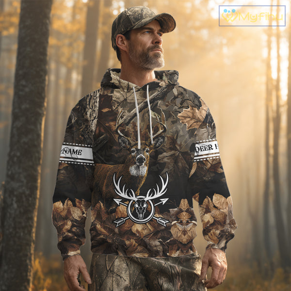 Deer Hunting Custom Name Camouflage Hunting Clothing, Deer Hunting Shirt, Hunting Gifts NBT289
