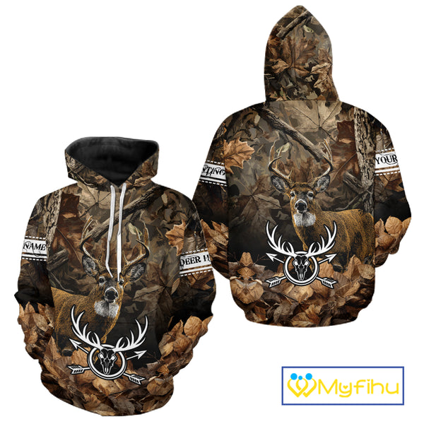 Deer Hunting Custom Name Camouflage Hunting Clothing, Deer Hunting Shirt, Hunting Gifts NBT289