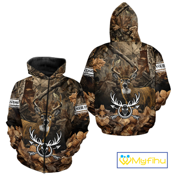 Deer Hunting Custom Name Camouflage Hunting Clothing, Deer Hunting Shirt, Hunting Gifts NBT289