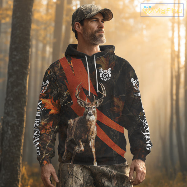 Best Custom Camouflage Whitetail Deer Hunting Shirt All-Over Print 3D For Deer Hunters NBT255