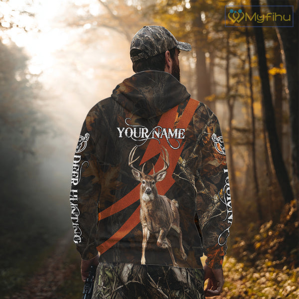 Best Custom Camouflage Whitetail Deer Hunting Shirt All-Over Print 3D For Deer Hunters NBT255