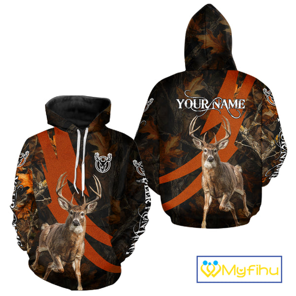 Best Custom Camouflage Whitetail Deer Hunting Shirt All-Over Print 3D For Deer Hunters NBT255