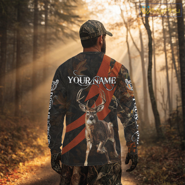 Best Custom Camouflage Whitetail Deer Hunting Shirt All-Over Print 3D For Deer Hunters NBT255
