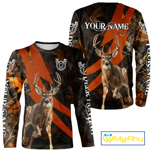 Best Custom Camouflage Whitetail Deer Hunting Shirt All-Over Print 3D For Deer Hunters NBT255