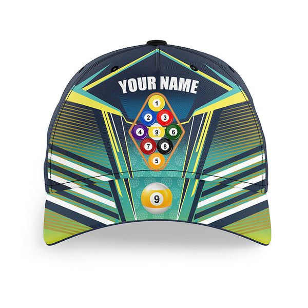 9 Ball Pool Personalized Billiard Caps Hats For Men Women, Custom Adjustable 3D Printed Billiard Baseball Caps TDM0725