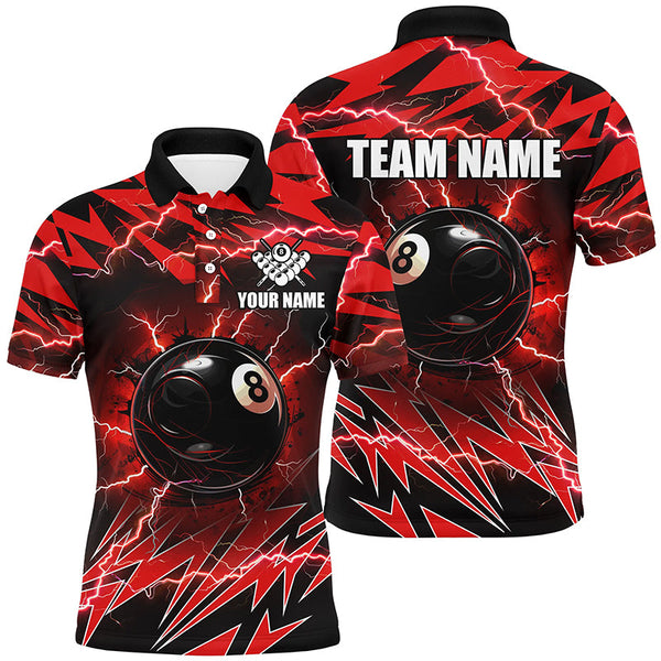 Multi-Color 8 Ball Pool Thunder Lightning Custom Women Billiard Shirts Team League Billiard Jerseys TDM1549