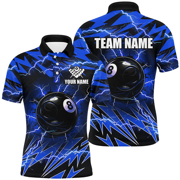 Multi-Color 8 Ball Pool Thunder Lightning Custom Women Billiard Shirts Team League Billiard Jerseys TDM1549