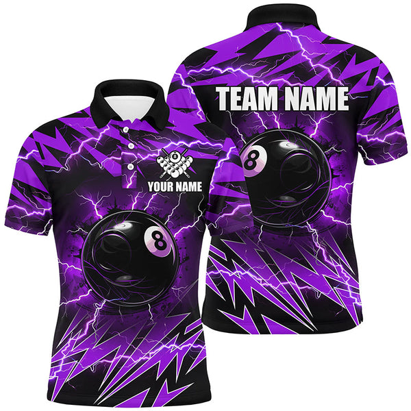 Multi-Color 8 Ball Pool Thunder Lightning Custom Women Billiard Shirts Team League Billiard Jerseys TDM1549
