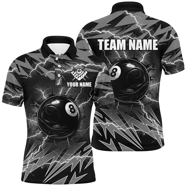 Multi-Color 8 Ball Pool Thunder Lightning Custom Women Billiard Shirts Team League Billiard Jerseys TDM1549