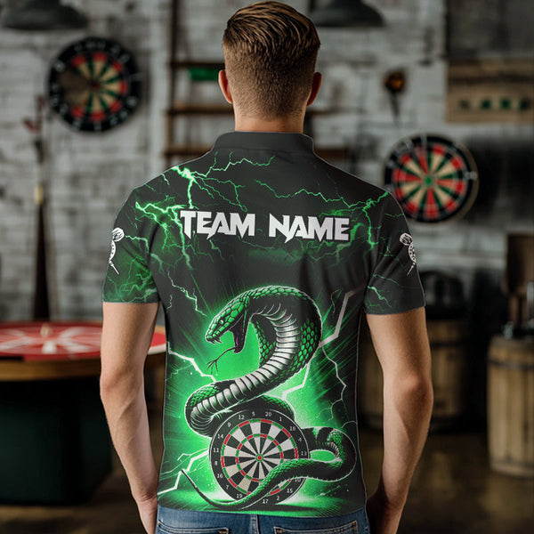 Green Thunder Lightning Custom Cobra Snake Men Dart Shirts Best Dart Jerseys Dart Team Shirts TDM3395