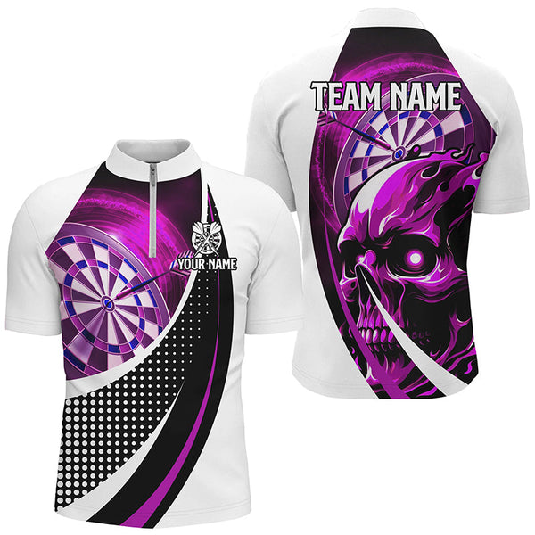 Personalized Pink Dartboard 3D Printed Skull Darts Shirts For Men Custom Cool Darts Team Jerseys TDM1990