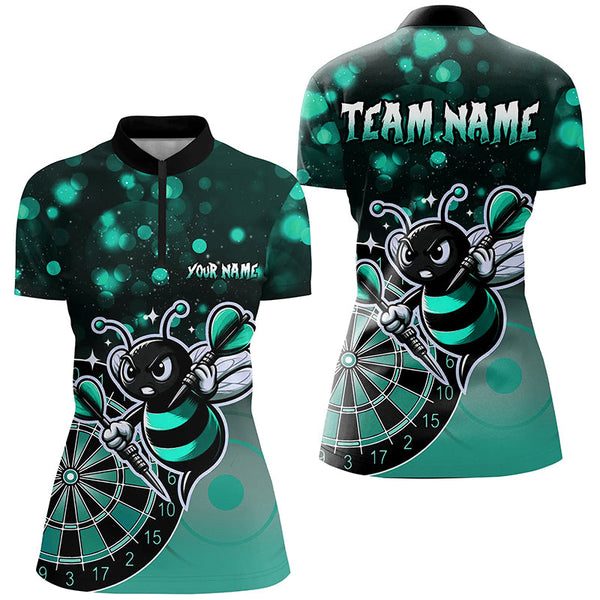 Personalized Turquoise Darts Bee Custom Darts Shirts For Women, Funny Darts Apparel, Best Darts Gift TDM2201