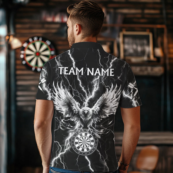 Personalized Black White Darts Arrow Thunder Lightning Dart Shirt For Men Custom Eagle Dart Jerseys TDM3730