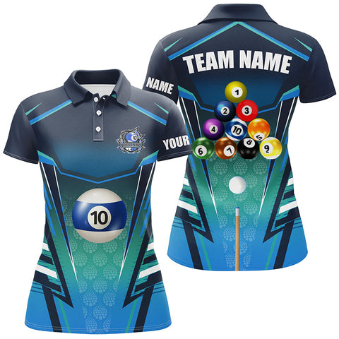 10 Ball Pool Billiard Jerseys Custom Polo Shirts For Women Best Uniform Billiard Team Shirts TDM0926