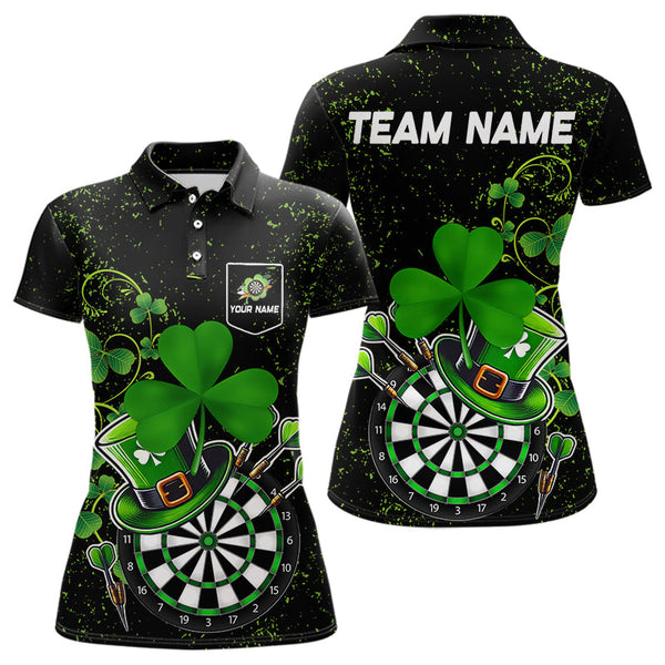 Luckiest Shamrock Grunge Dart Shirts For Women Custom Patrick Day Dart Jersey TDM3591