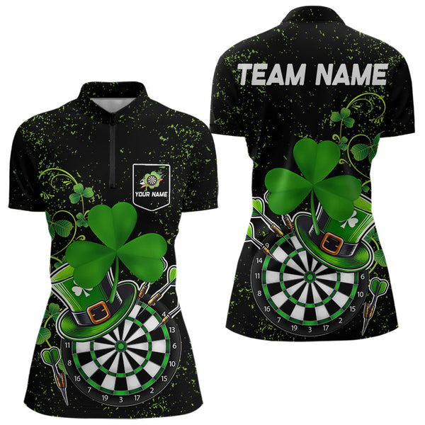Luckiest Shamrock Grunge Dart Shirts For Women Custom Patrick Day Dart Jersey TDM3591