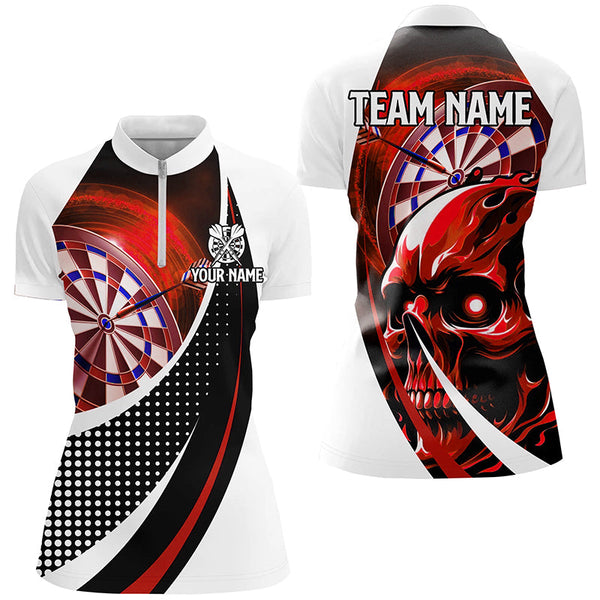 Personalized Red Dartboard 3D Printed Skull Darts Shirts For Women Custom Team League Darts Jerseys TDM2264