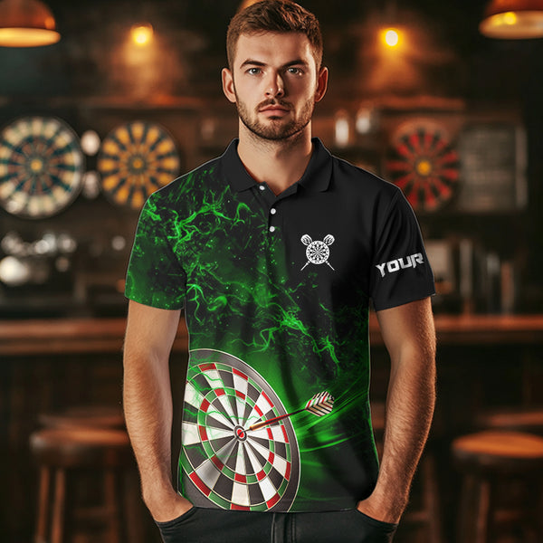 Custom Green Lightning Eagle Dart Shirt For Men, Dart Jersey Pocket Option TDM3763