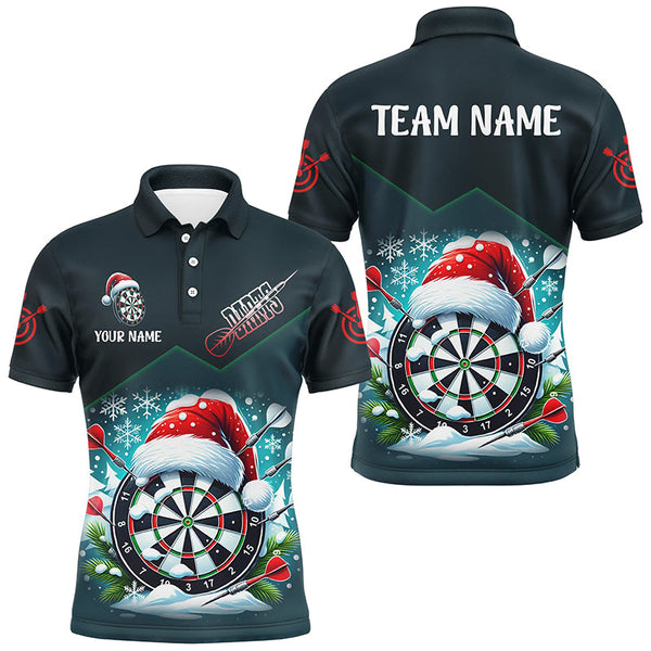 Funny Dart Board Santa Custom Dart Shirts For Men, Christmas Dart Gifts Dart Team Jerseys TDM2833