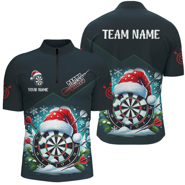 Funny Dart Board Santa Custom Dart Shirts For Men, Christmas Dart Gifts Dart Team Jerseys TDM2833