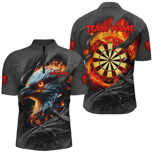 Darts Eagle Fire Flame Custom Darts Shirts Shirts For Men, Personalized Darts League Team Jerseys TDM2101