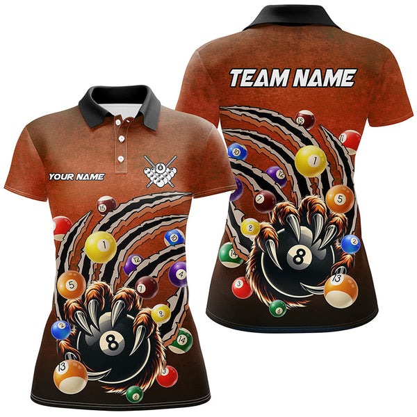 Personalized Funny Billiard Claws 3D Printed Women Billiard Shirts Custom Billiard Balls Team Jerseys TDM1908