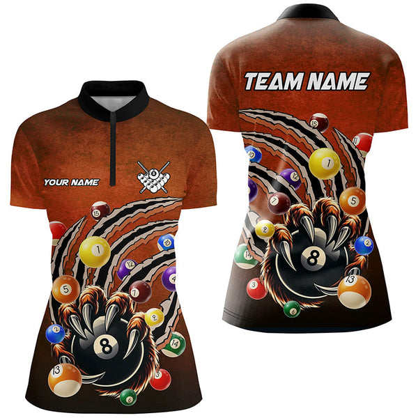 Personalized Funny Billiard Claws 3D Printed Women Billiard Shirts Custom Billiard Balls Team Jerseys TDM1908
