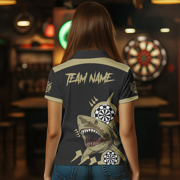 Funny Shark Darts Shirt With Pocket Option For Women Custom Dart Team Jersey TDM3655