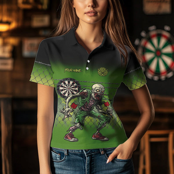 Funny Zombie Dart Shirt With Pocket Option For Women Custom Dart Team Jerseys TDM3805