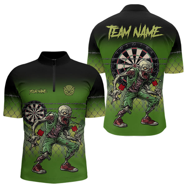 Funny Zombie Dart Shirt With Pocket Option For Men Custom Dart Team Jerseys TDM3805