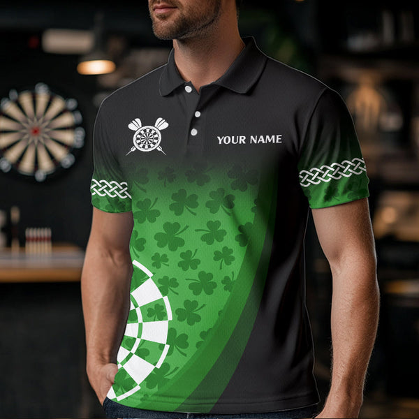 Patrick Shamrock Dart Shirt With Pocket Option For Men Custom Dart Jersey TDM3517