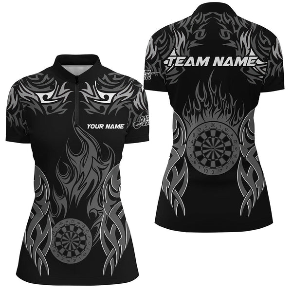 Personalized Darts Tournament Jersey For Women Custom Dartboard Fire Flame Darts Team Shirts | White TDM2334