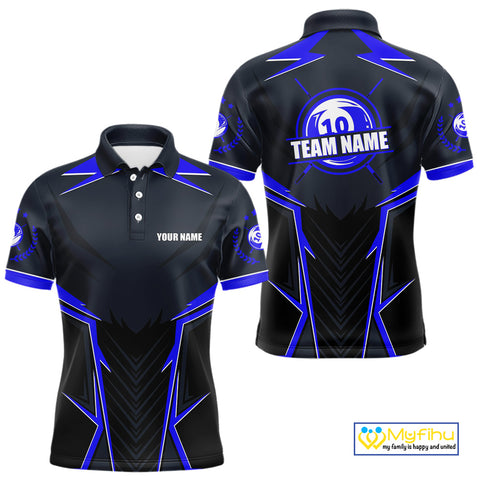 10 Ball Billiard Jerseys For Men Custom Polo & Quarter-Zip Billiard Team Shirt, 10 Ball Pool Shirt TDM3831