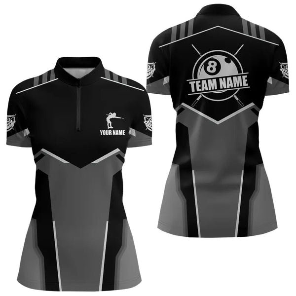 Billiard Jerseys For Women Custom Polo & Quarter-Zip Billiard Shirts, Team Pooler Short Sleeve |White TDM3742
