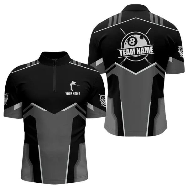 Billiard Jerseys For Men Custom Polo & Quarter-Zip Billiard Shirts, Team Pooler Short Sleeve |White TDM3742
