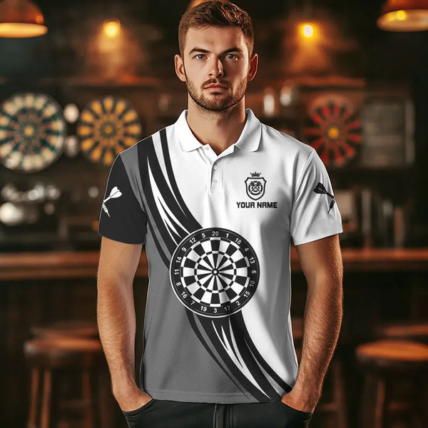 Personalized Crown Dart Shirt With Pocket Option For Men, Darts Team Jersey TDM3750