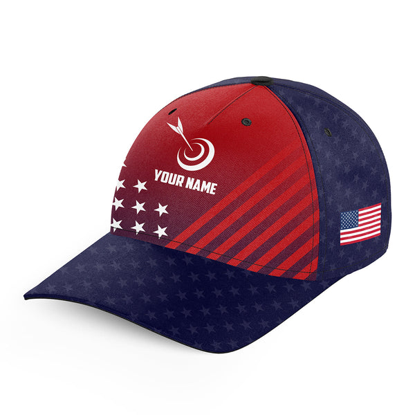 Personalized Patriotic US Flag Archery Caps Hats, Custom Adjustable 3D Printed Archery Baseball Hats For Player TDM0723