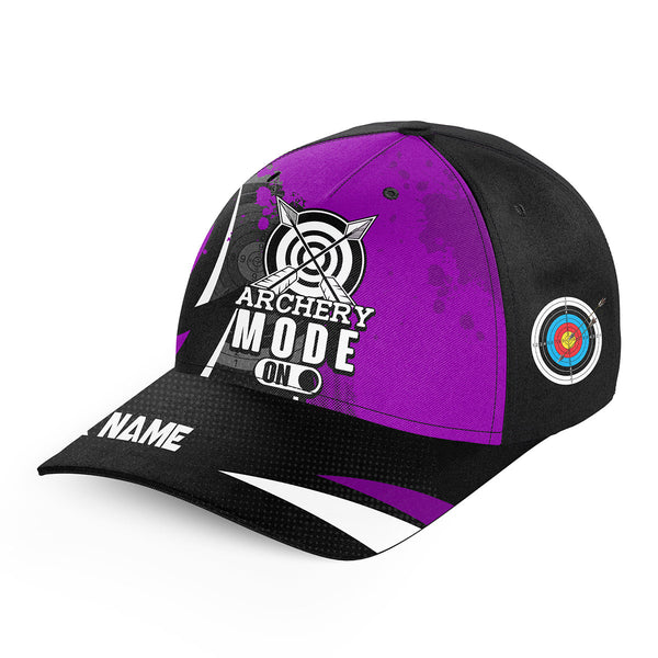 Personalized Purple Jerseys 3D Full Printed Archery Hats, Custom Baseball Archery Caps For Men And Women TDM0724