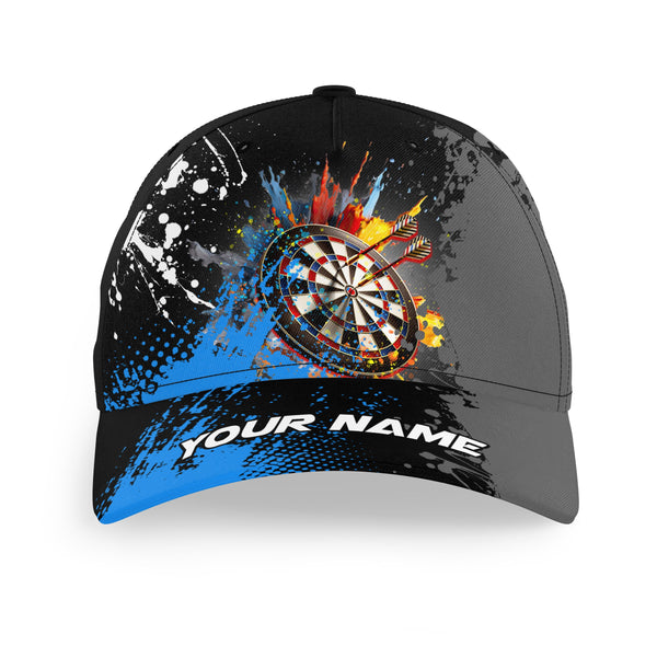 Personalized Paint Blue Dartboard 3D Printed Darts Hats Custom Adjustable Baseball Darts Caps TDM1625