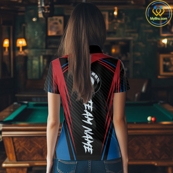 Personalized Scratch 8 Ball Pool Billiard Shirt For Women, Billiard Jerseys Team Polo & 1/4 Zip TDM4333
