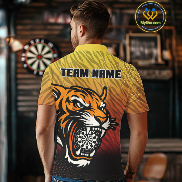 Custom Tiger Dart Team Polo Shirts For Men, Tiger Dart League Shirts NYN0106