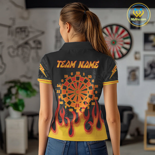 Custom Fame Dartboard Dart Polo Shirts For Women, Dart Team Jerseys NYN0234