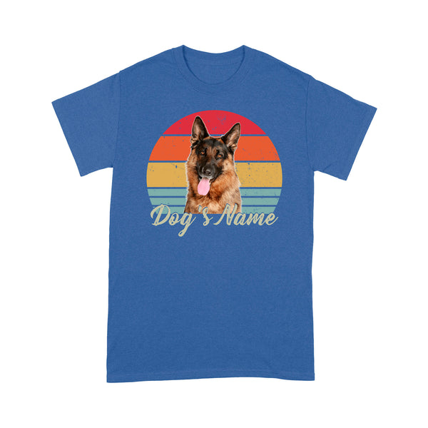 Personalized Dog Shirt with Vintage Portrait - Customize Your Dog Photo/Name Shirt in Retro Style T-Shirt