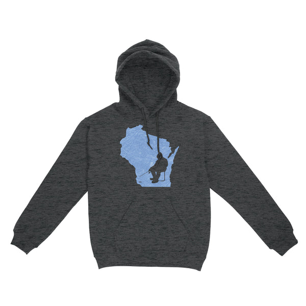 Wisconsin Ice Fishing Shirts, Winter Fishing Wisconsin State Love Fishing Hoodie - FSD2920 D06