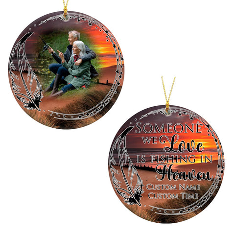 Personalized Christmas Ornaments, Christmas Heaven Ornament, Sympathy gift for loss of loved one - OVT10
